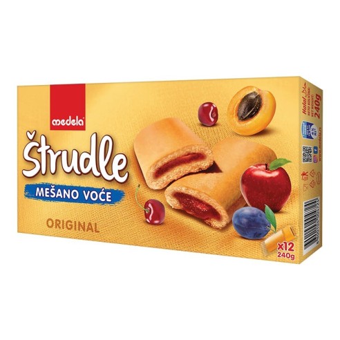Strudels de mezcla de frutas "Medela" 240gr