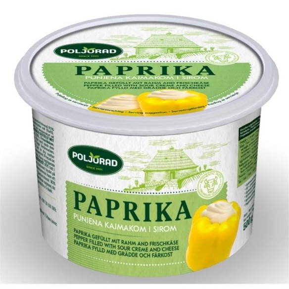 Pimientos rellenos de kajmak y queso 500gr "Poljorad" Pimientos rellenos de kajmak y queso 500gr "Poljorad"