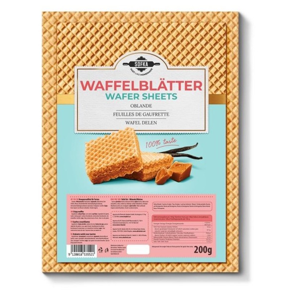 OBLANDE 200gr Wafle para pasteles y tartas "SOFKA" OBLANDE 200gr Wafle para pasteles y tartas "SOFKA"