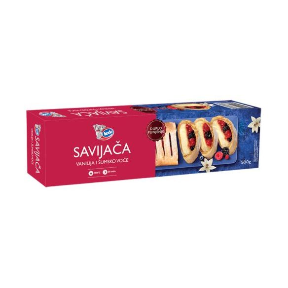 Pastel Savijacha  con vanilla y frutos de bosque  500gr "LEDO" CONGELADO