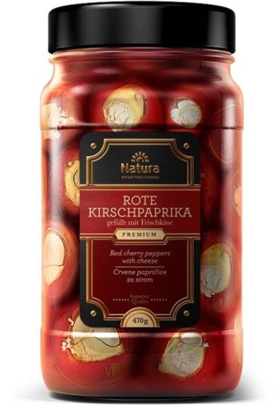 Pimiento Cherry con queso picante  "NATURA 470GR