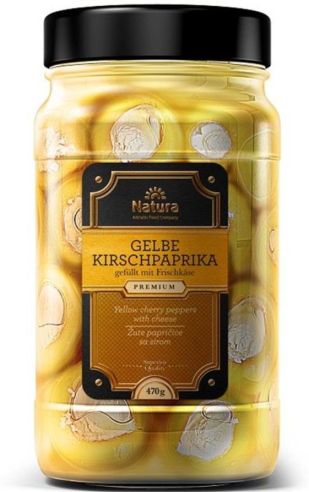 Pimiento Cherry con queso fresco. PICANTE  "NATURA 470GR