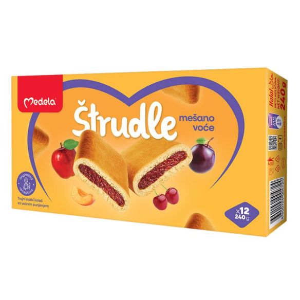 Strudels de mezcla de frutas "Medela" 240gr