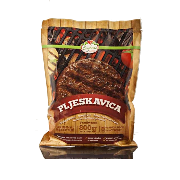 PLjESKAVICA (Hamburgesa de Balcanes)  "BRAJLOVIC"  798gr 6uds.x133gr CONGELADO