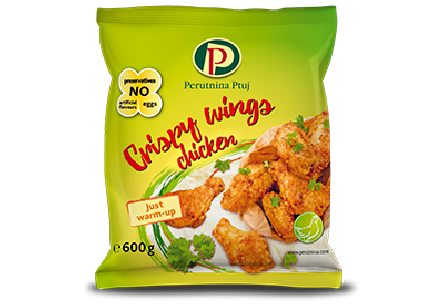 Alitas de pollo asadas, 600gr "Peritnina Ptuj" CONGELADO
