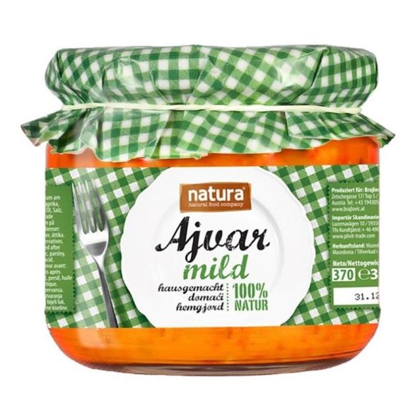Ajvar Suave Casero 370gr "NATURA"