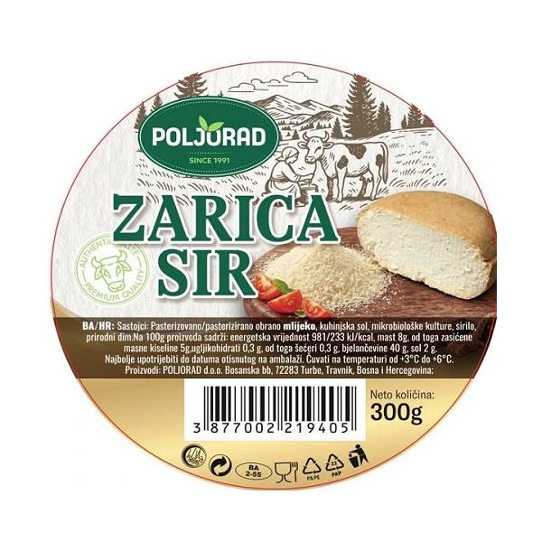 Queso Zarica "Poljorad 300gr
