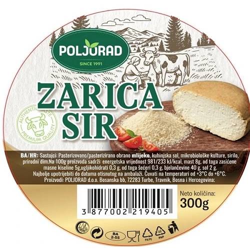 Queso Zarica "Poljorad 300gr